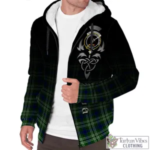 Blackadder Tartan Sherpa Hoodie Featuring Alba Gu Brath Family Crest Celtic Inspired