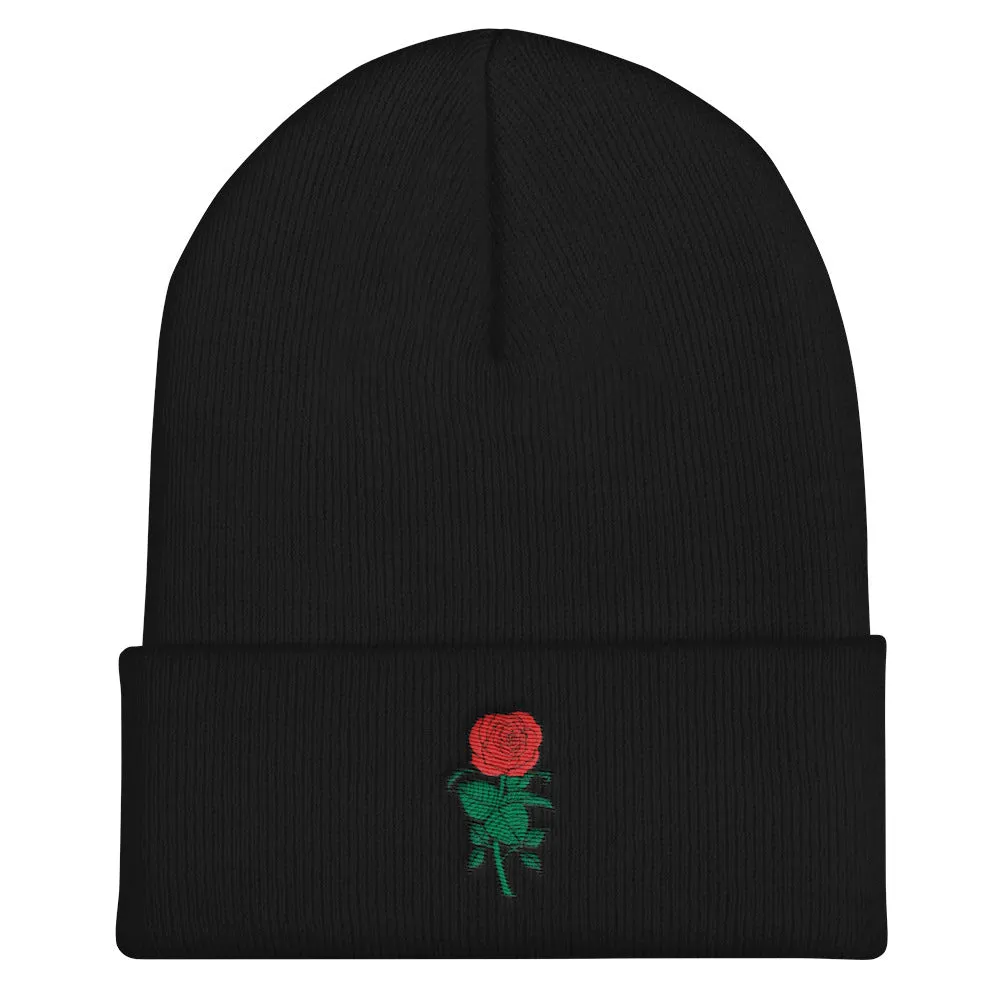 Bold Rose | cuffed beanie