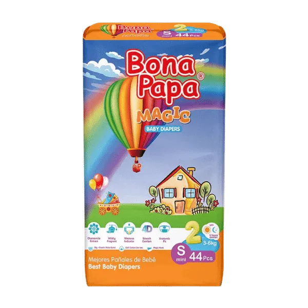 BONA PAPA MAGIC BABY DIAPERS S-MINI S-2 3-6KG 44PCS