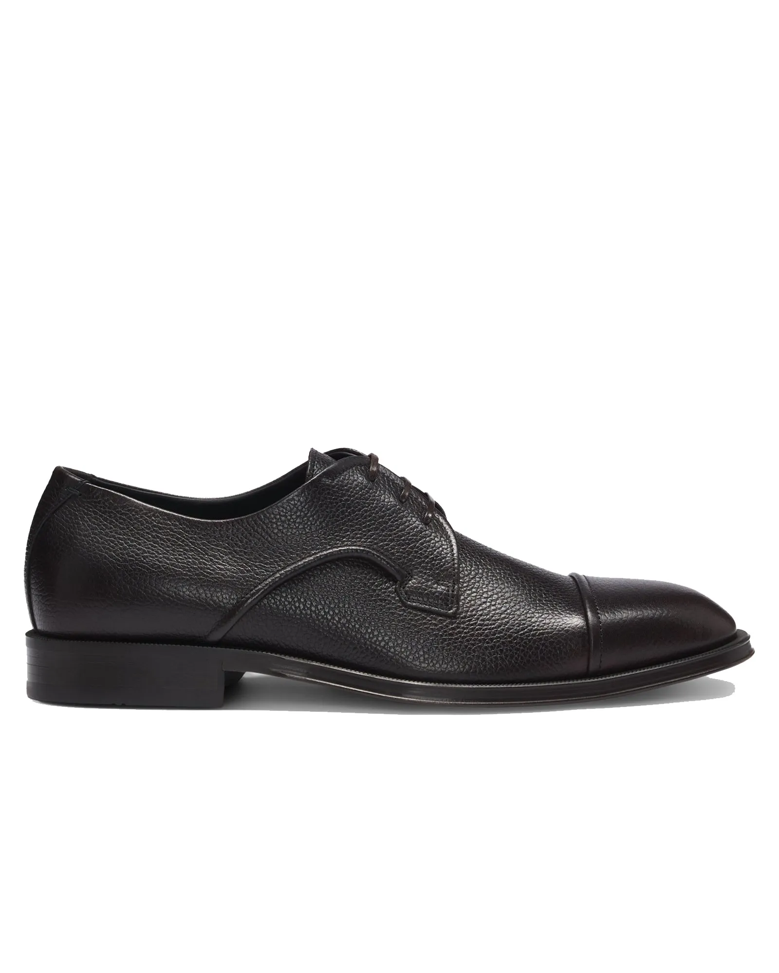 Boss Grained-Leather Derby Shoes with Anti-Slip Sole - Brown