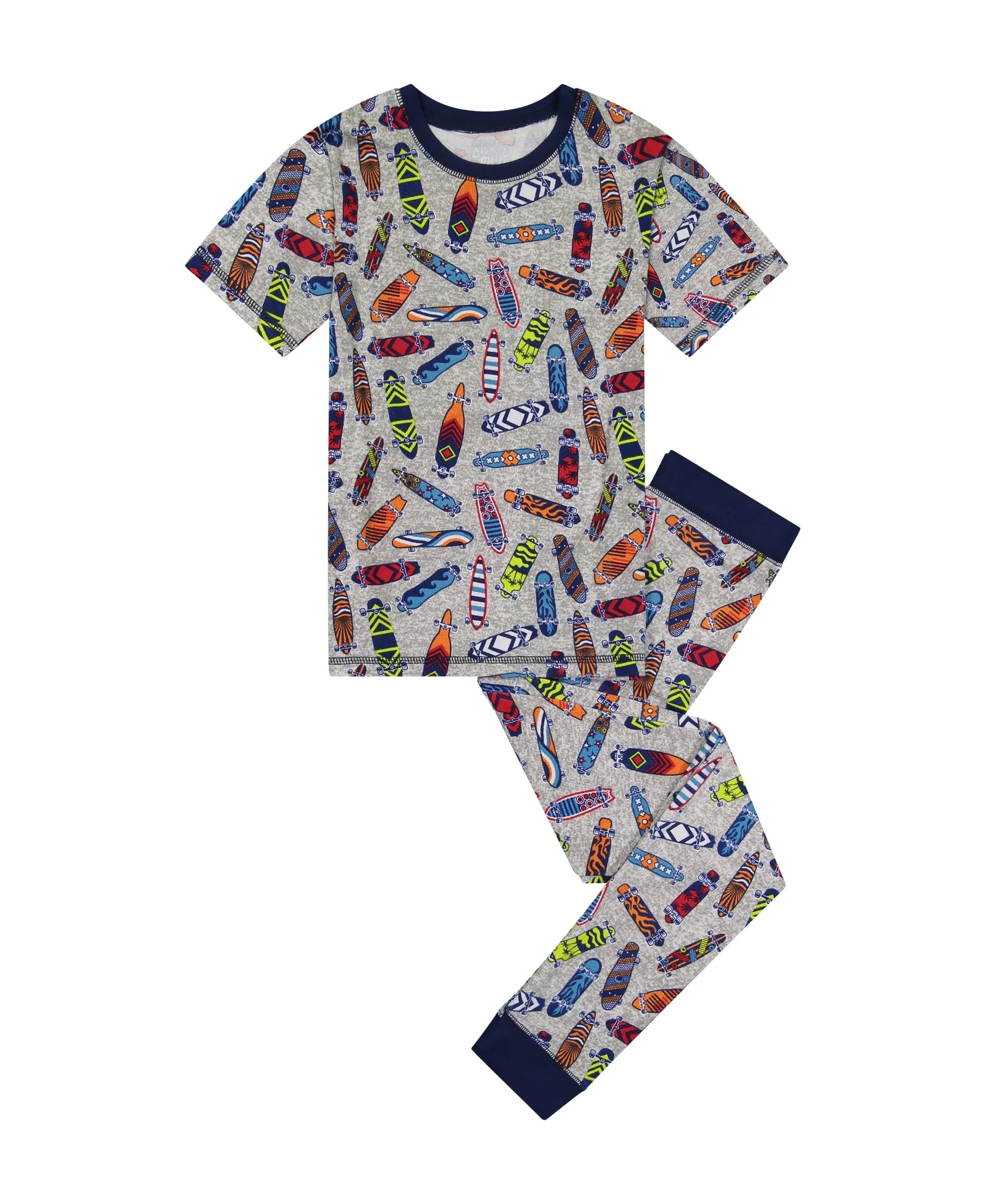 Boys Skater Super Soft Snug Fit 2-Piece Pajama Sleep Set