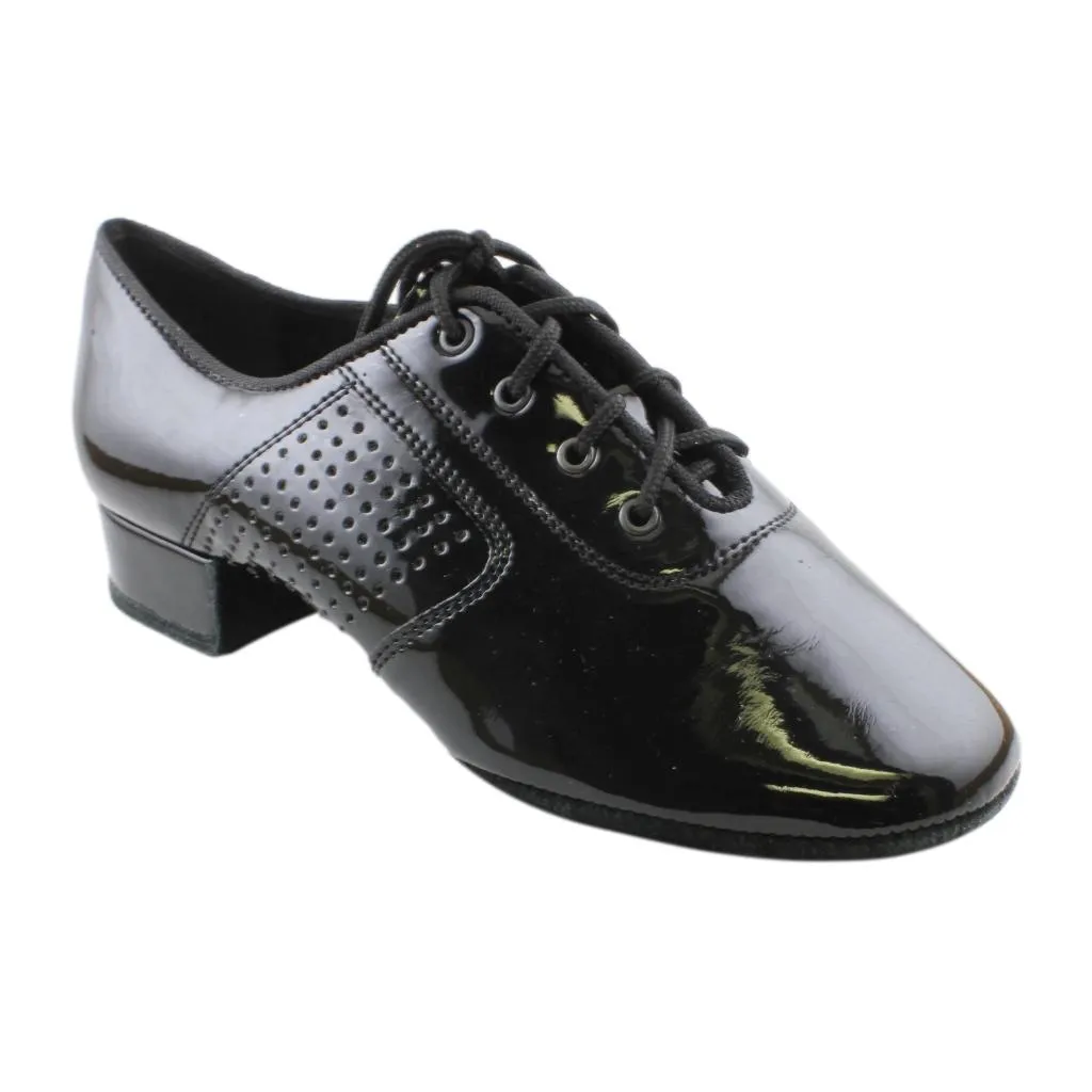 Boys' Standard Dance Shoes, 1110 Oxford Flexi, Black Patent Leather