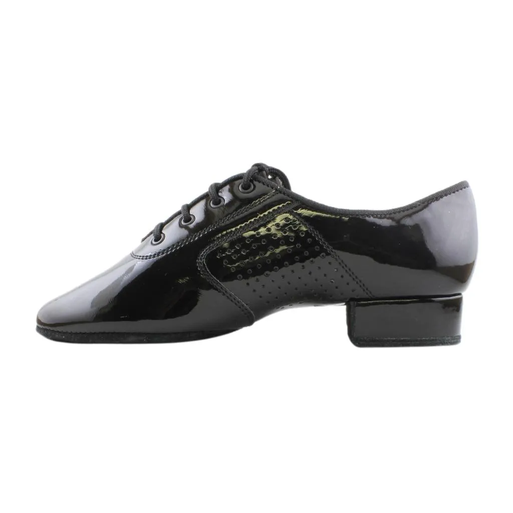 Boys' Standard Dance Shoes, 1110 Oxford Flexi, Black Patent Leather