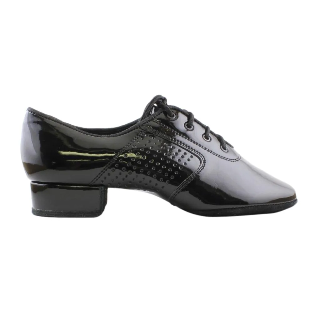 Boys' Standard Dance Shoes, 1110 Oxford Flexi, Black Patent Leather