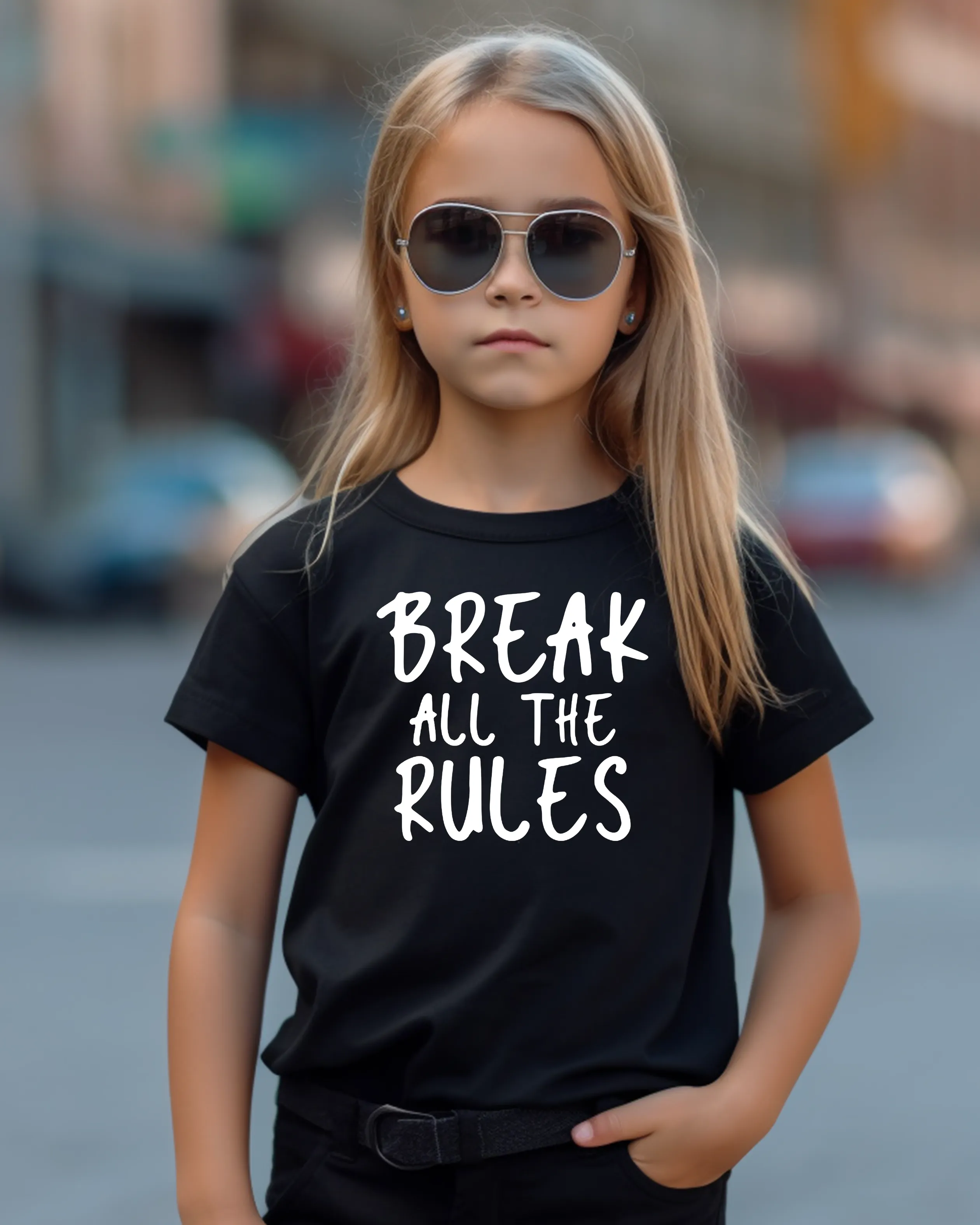 break all the rules | kids tshirt