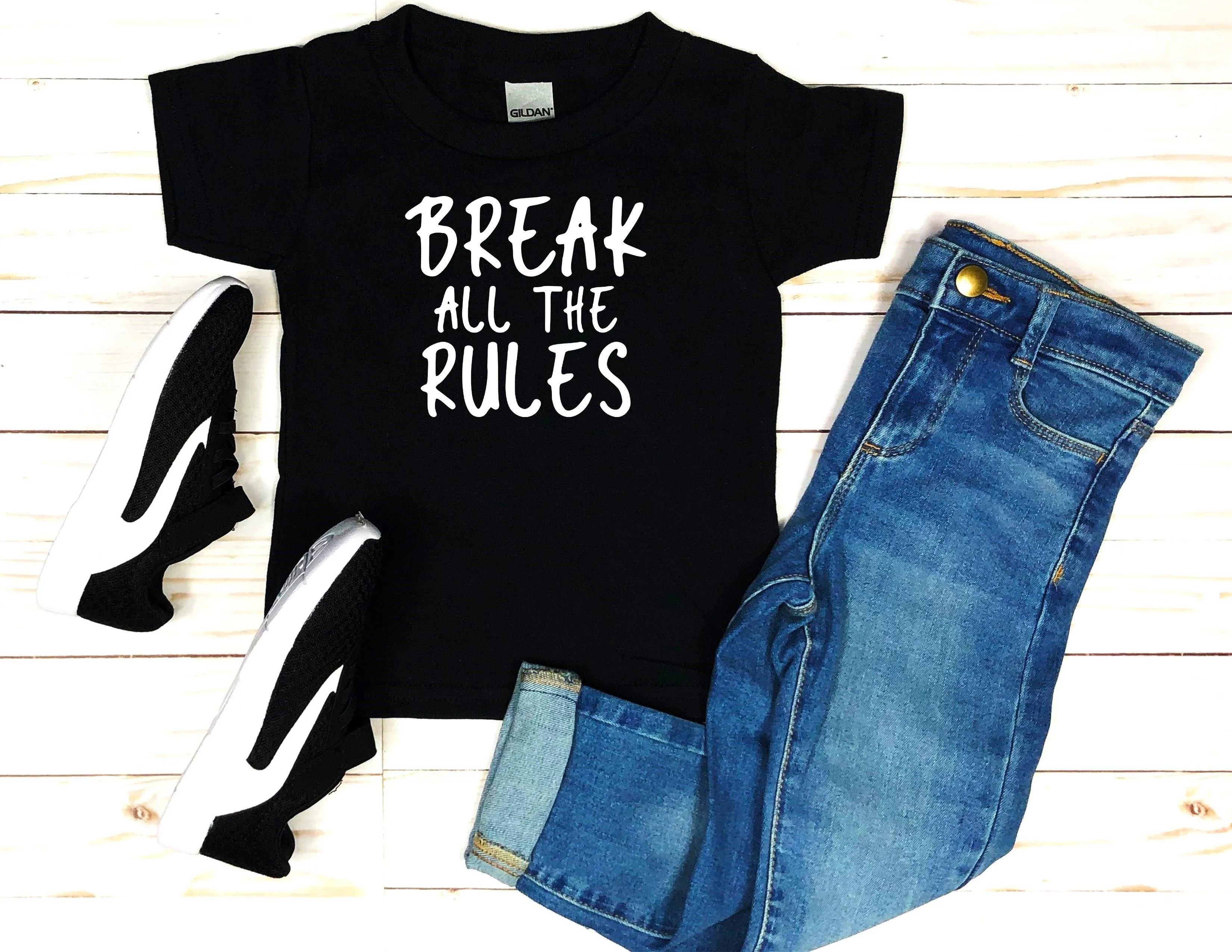 break all the rules | kids tshirt