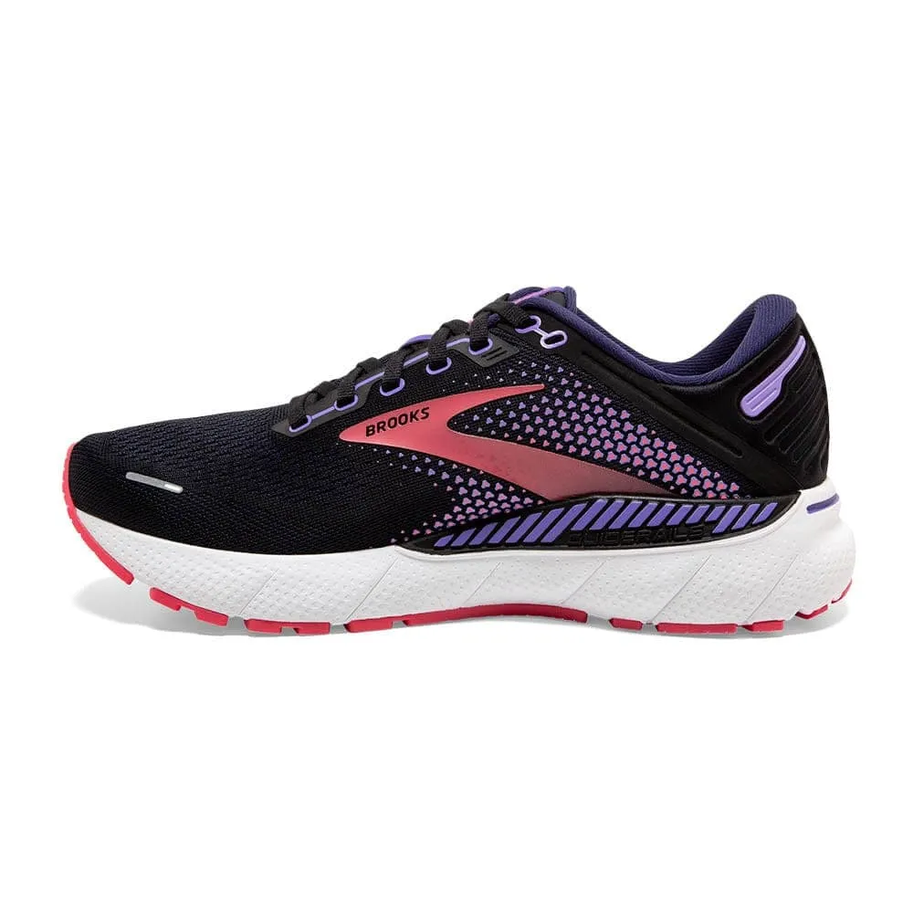 Brooks Adrenaline GTS 22 (Women's) - Black/Purple/Coral