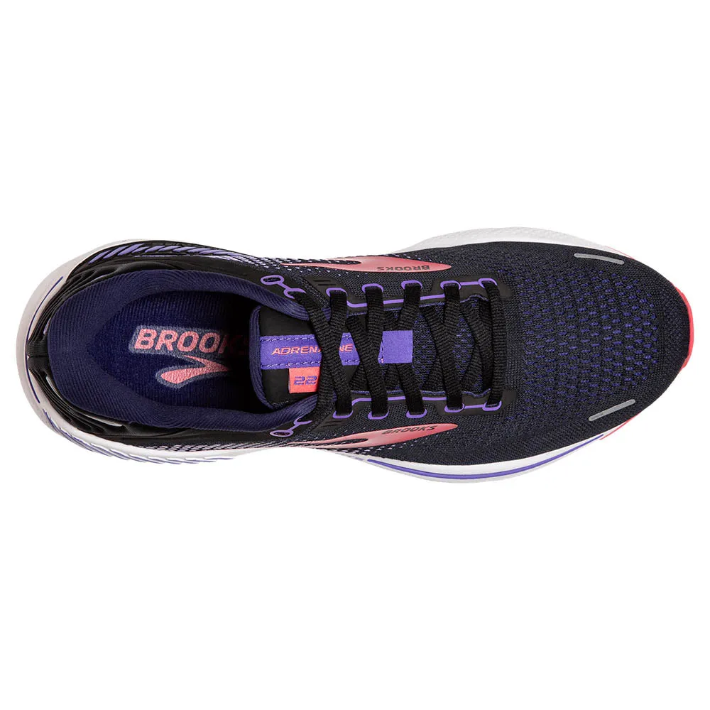 Brooks Adrenaline GTS 22 (Women's) - Black/Purple/Coral