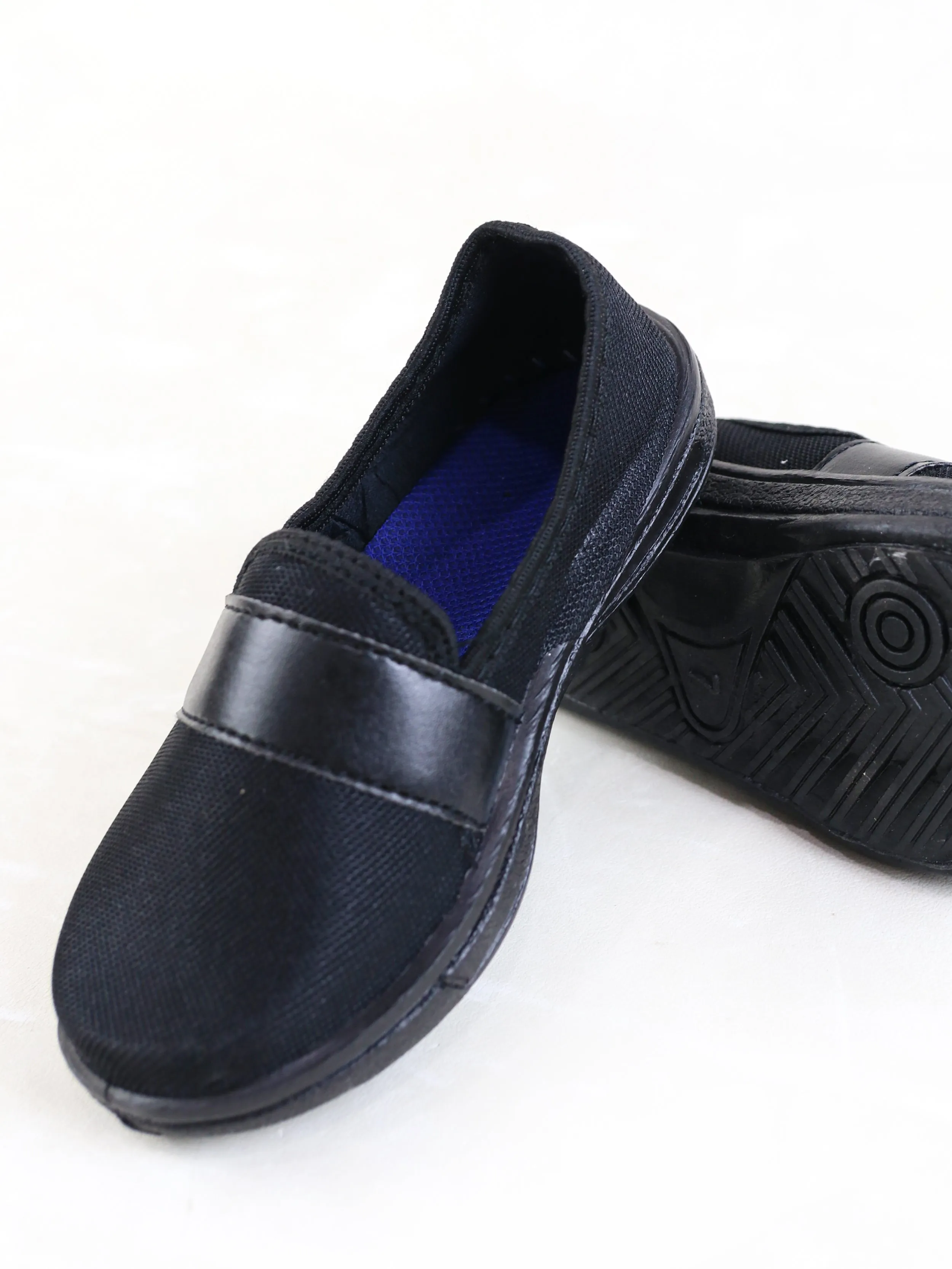 BS55 Boys Slip-On Shoes 5Yrs - 17Yrs Black