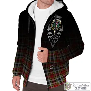 Buchanan Old Dress Tartan Sherpa Hoodie Featuring Alba Gu Brath Family Crest Celtic Inspired