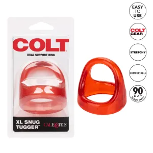 California Exotics - COLT XL Snug Tugger Dual Support Cock Ring (Red)