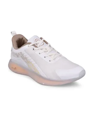 Campus Men Off White Mesh Running Shoes