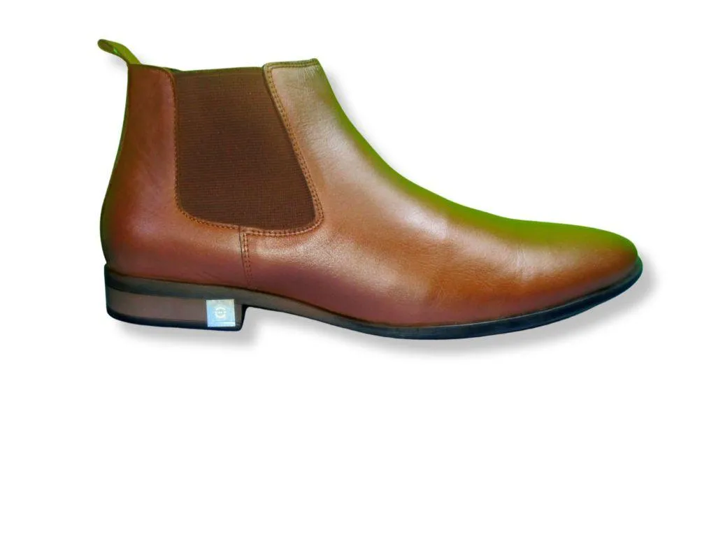 Chelsea Boot Golden Brown Genuine Leather shoes men