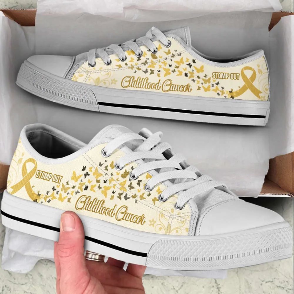 Childhood Cancer Shoes Stomp Out Low Top Shoes Canvas Shoes, Best Canvas Shoes, Low Top Sneaker