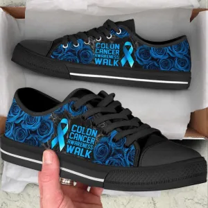 Colon Cancer Shoes Awareness Walk Low Top Shoes Canvas Shoes, Best Canvas Shoes, Low Top Sneaker