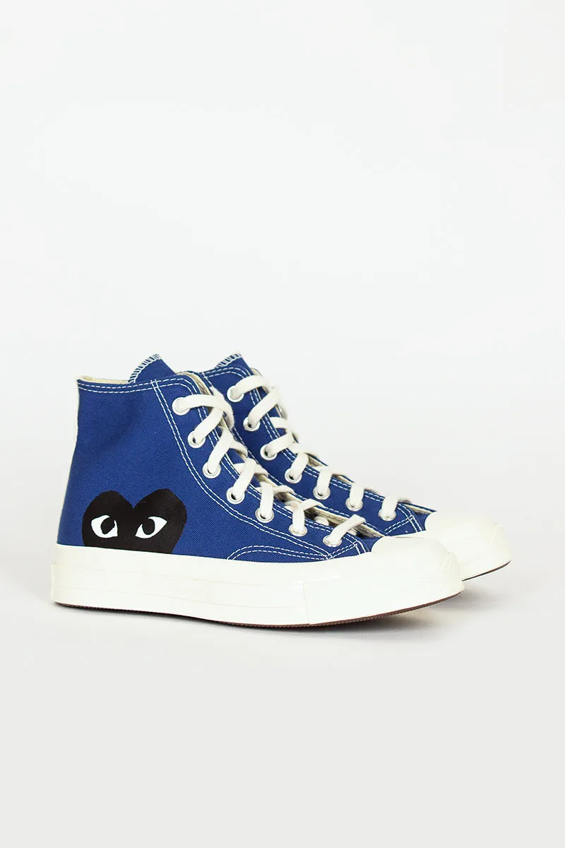 Comme Des Garçons PLAY X Chuck Taylors 1970'S Hi Blue