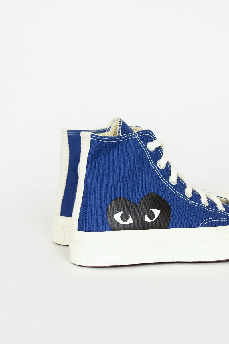 Comme Des Garçons PLAY X Chuck Taylors 1970'S Hi Blue