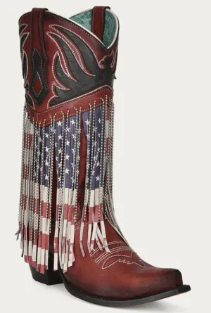 CORRAL STARS AND STRIPES SNIP TOE BOOTS STYLE C4015