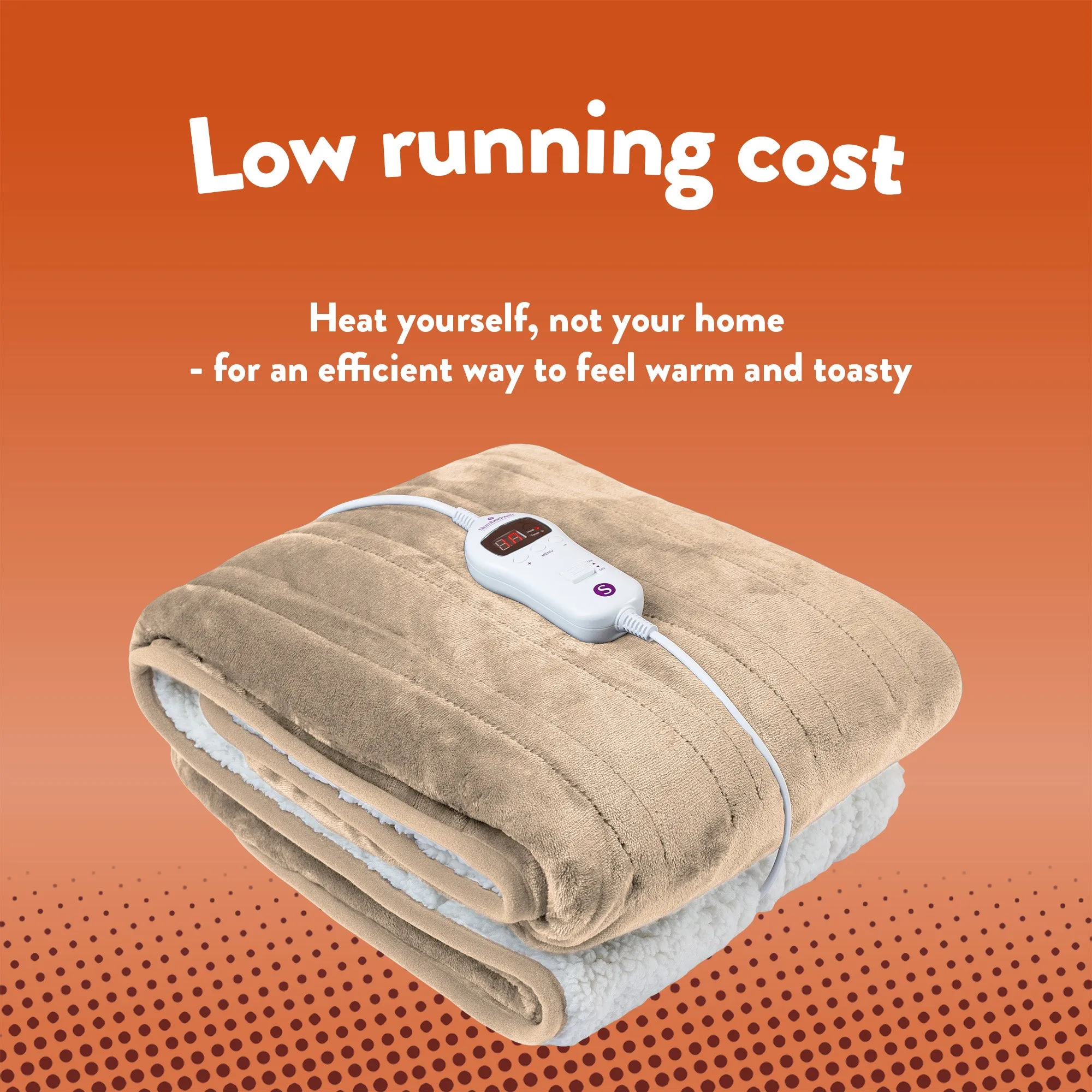 Cosy & Snug Sherpa Fleece Heated Throw