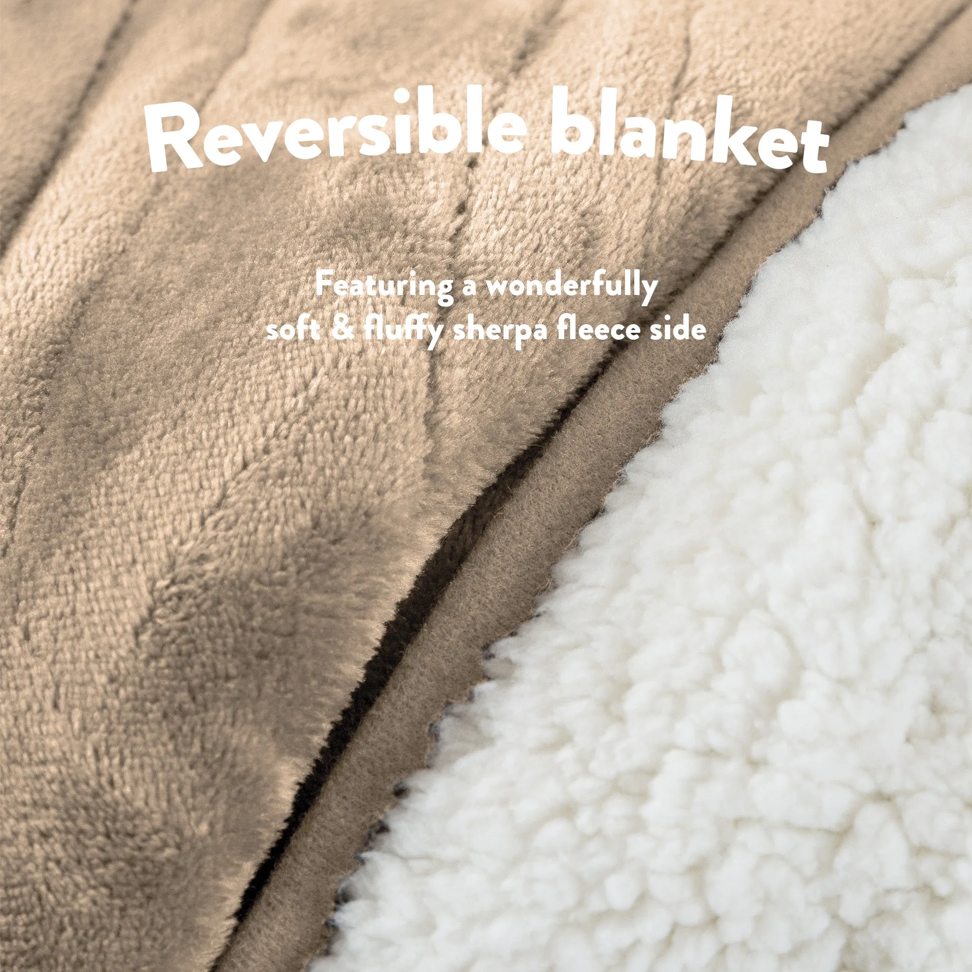 Cosy & Snug Sherpa Fleece Heated Throw