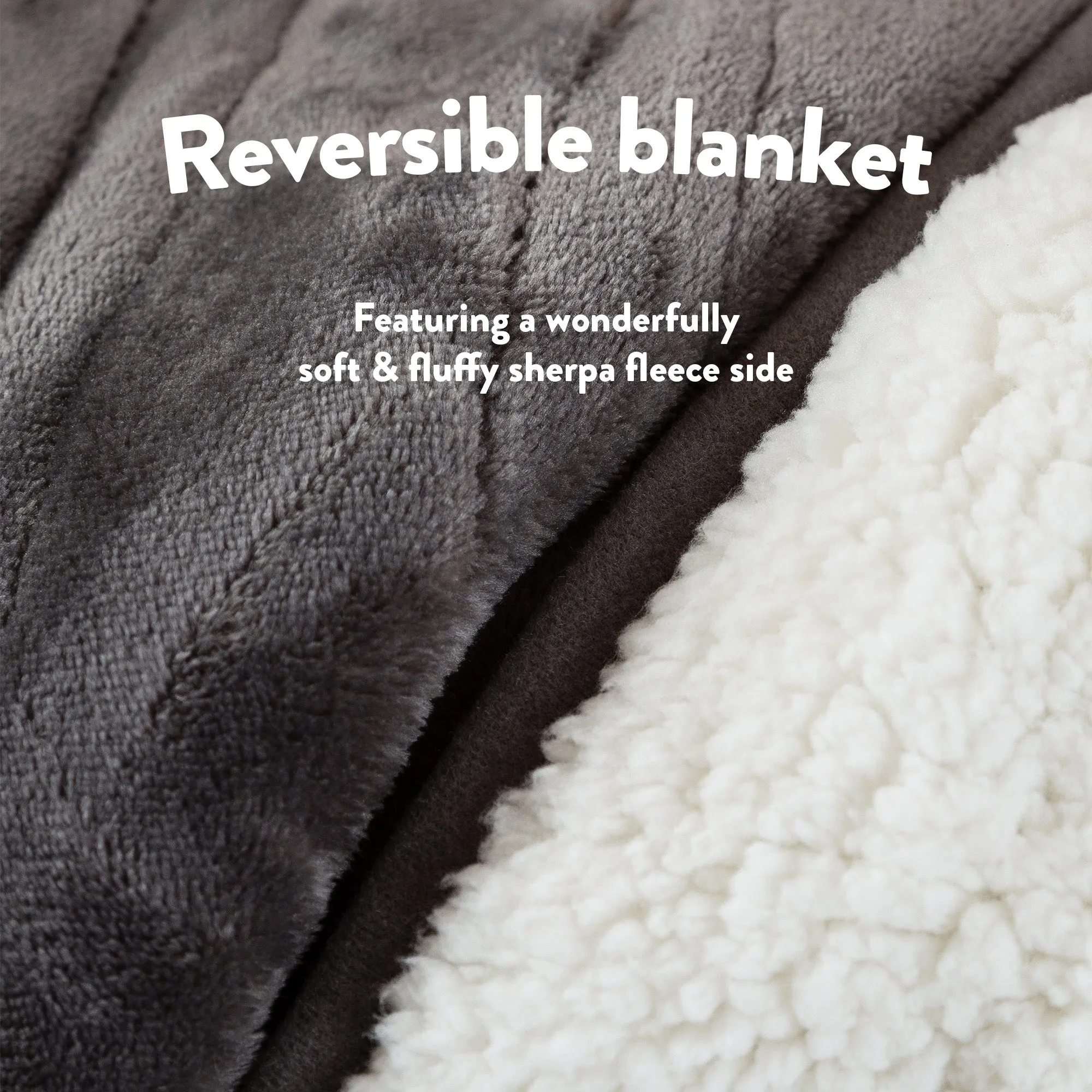 Cosy & Snug Sherpa Fleece Heated Throw