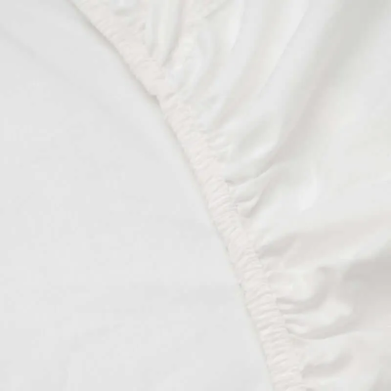 Cot Fitted Sheet - White