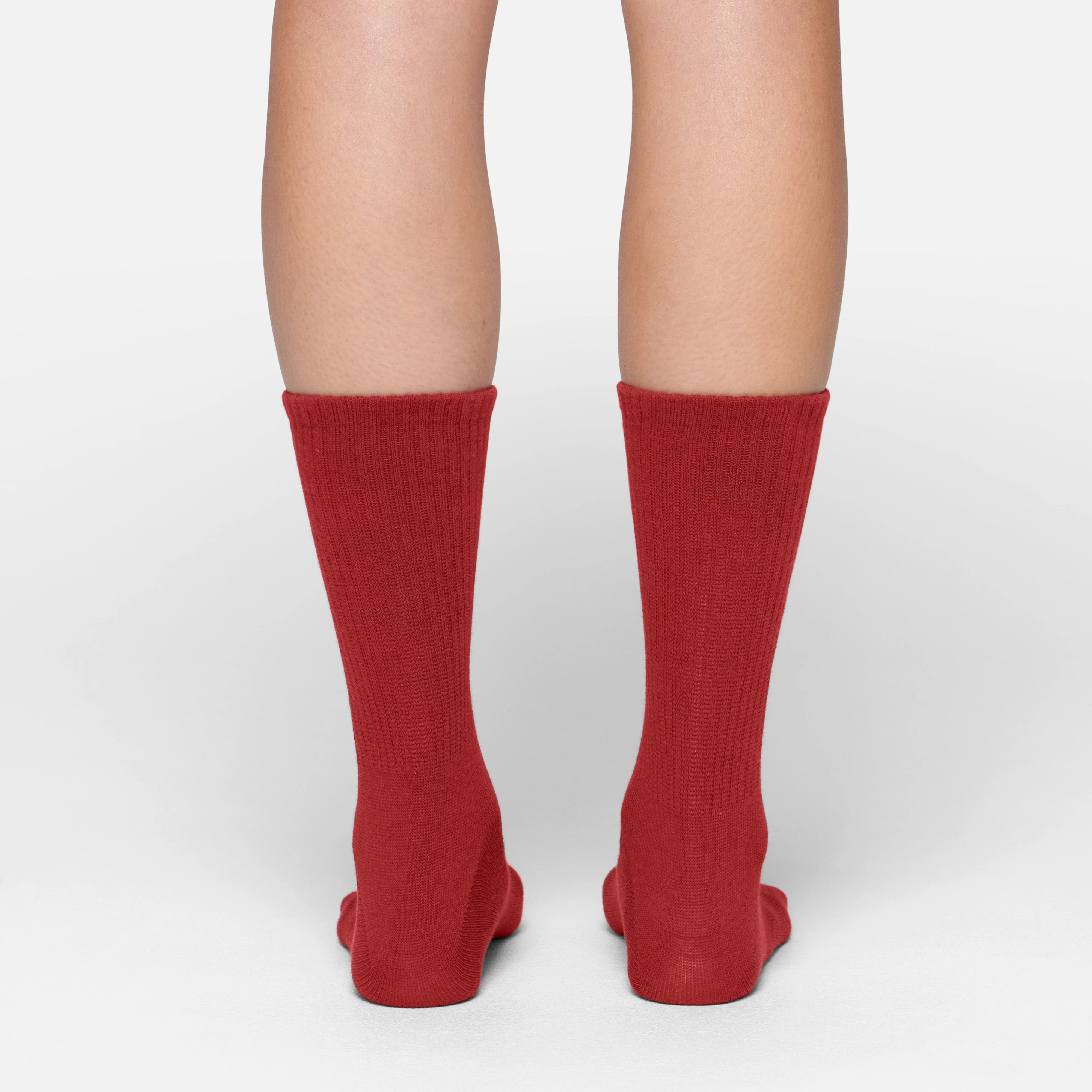 COTTON ACTIVE CREW SOCK | BRICK