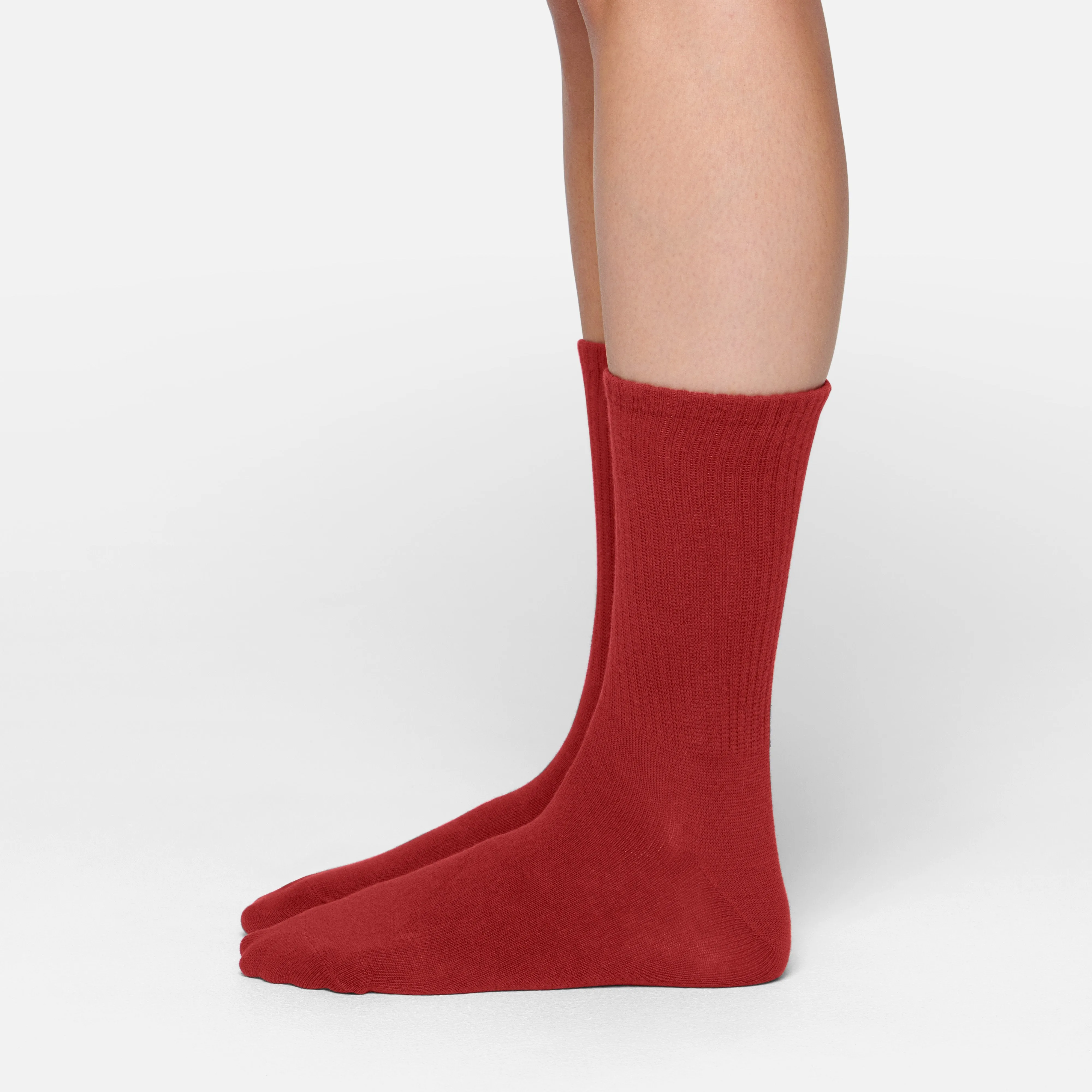 COTTON ACTIVE CREW SOCK | BRICK