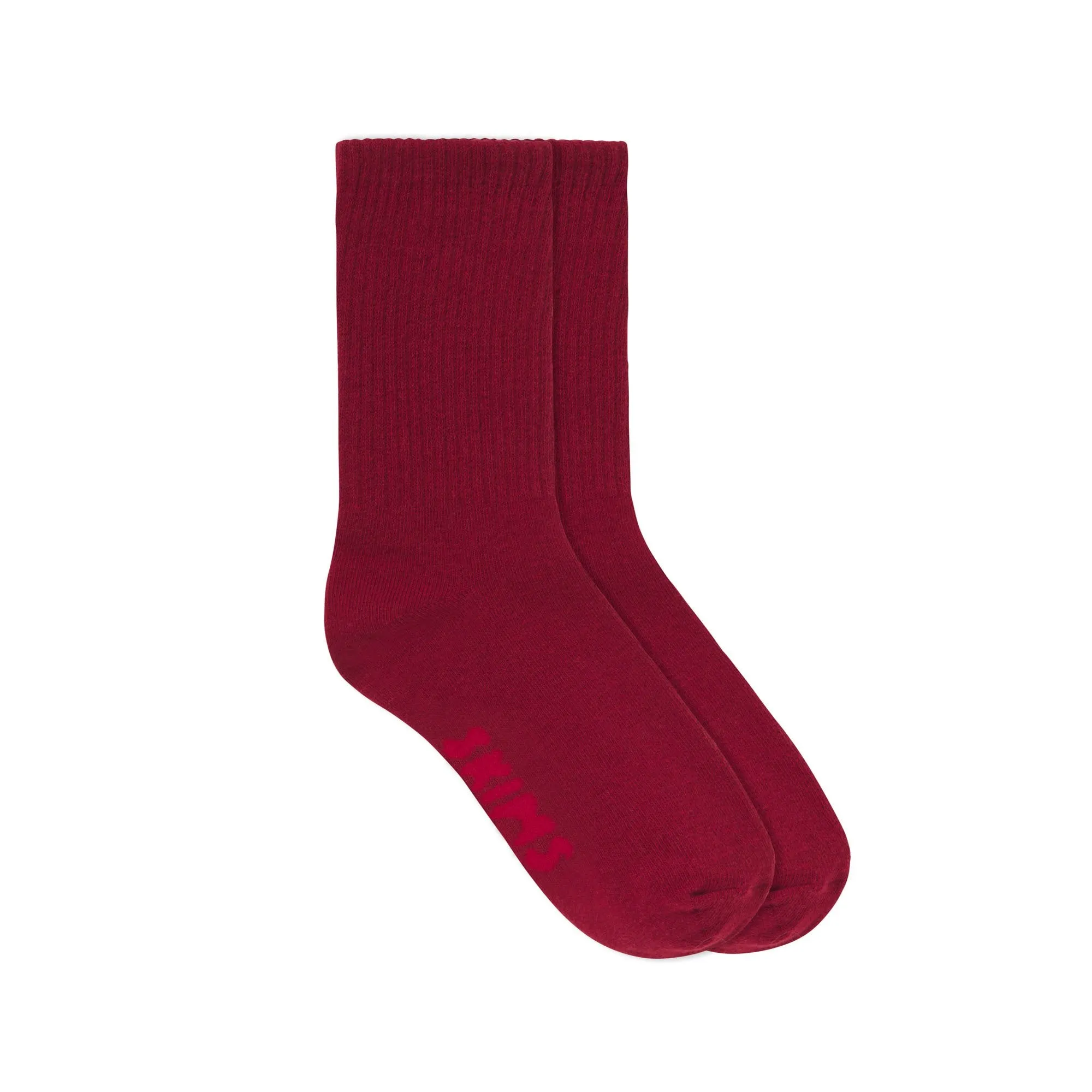 COTTON ACTIVE CREW SOCK | BRICK