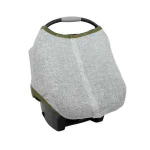 Cotton Muslin Car Seat Canopy - Green Seed