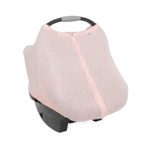 Cotton Muslin Car Seat Canopy - Light Pink