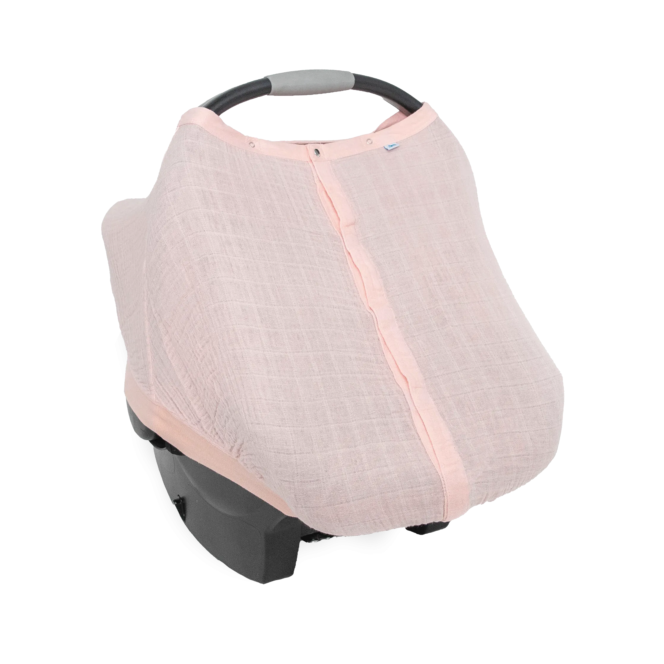 Cotton Muslin Car Seat Canopy - Light Pink