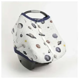 Cotton Muslin Car Seat Canopy - Planetary