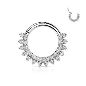 Crystal Céleste Earring Clicker in 14k White Gold