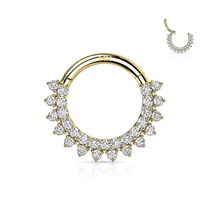 Crystal Céleste Earring Clicker in 14k Yellow Gold