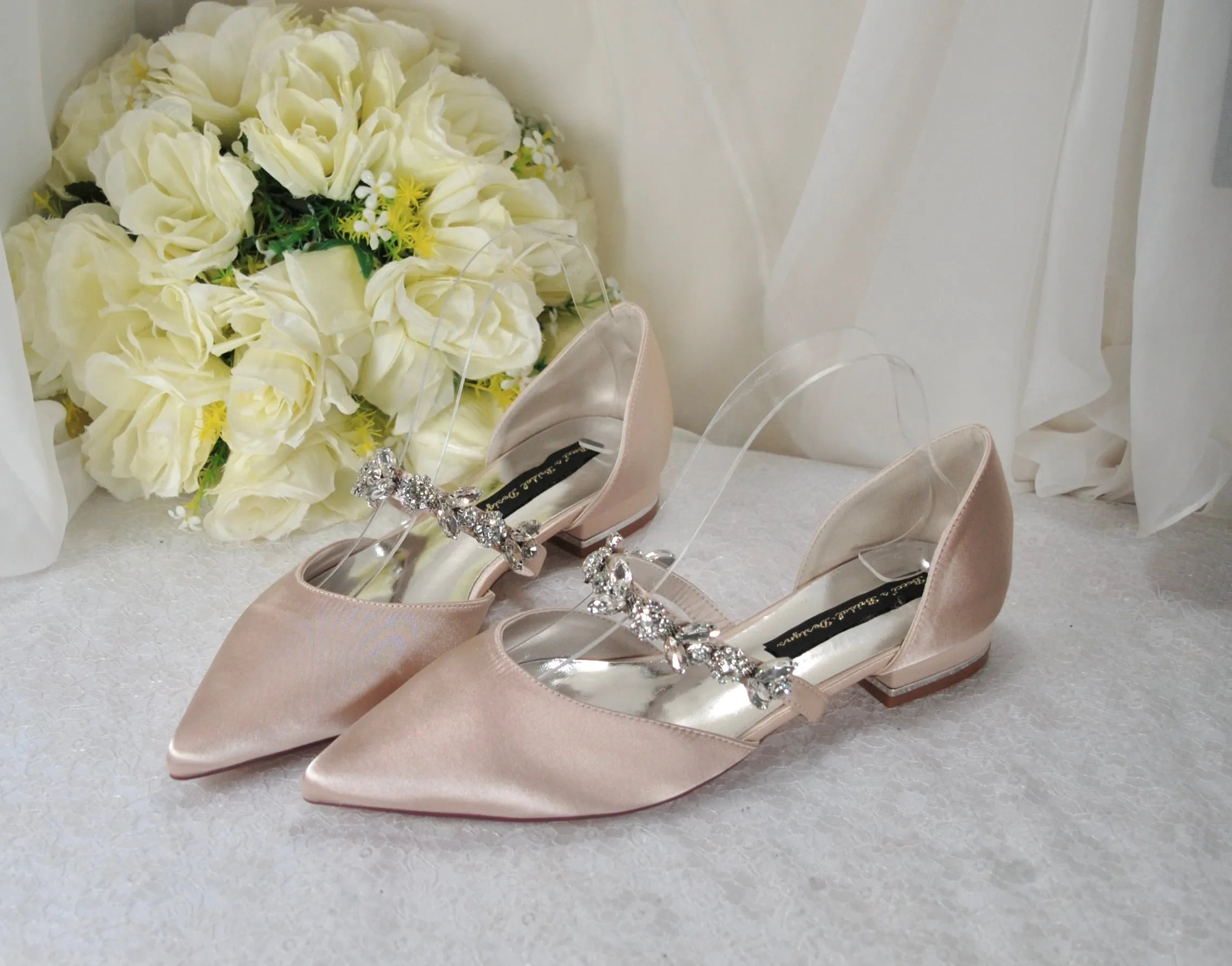 Crystal Strap Flats