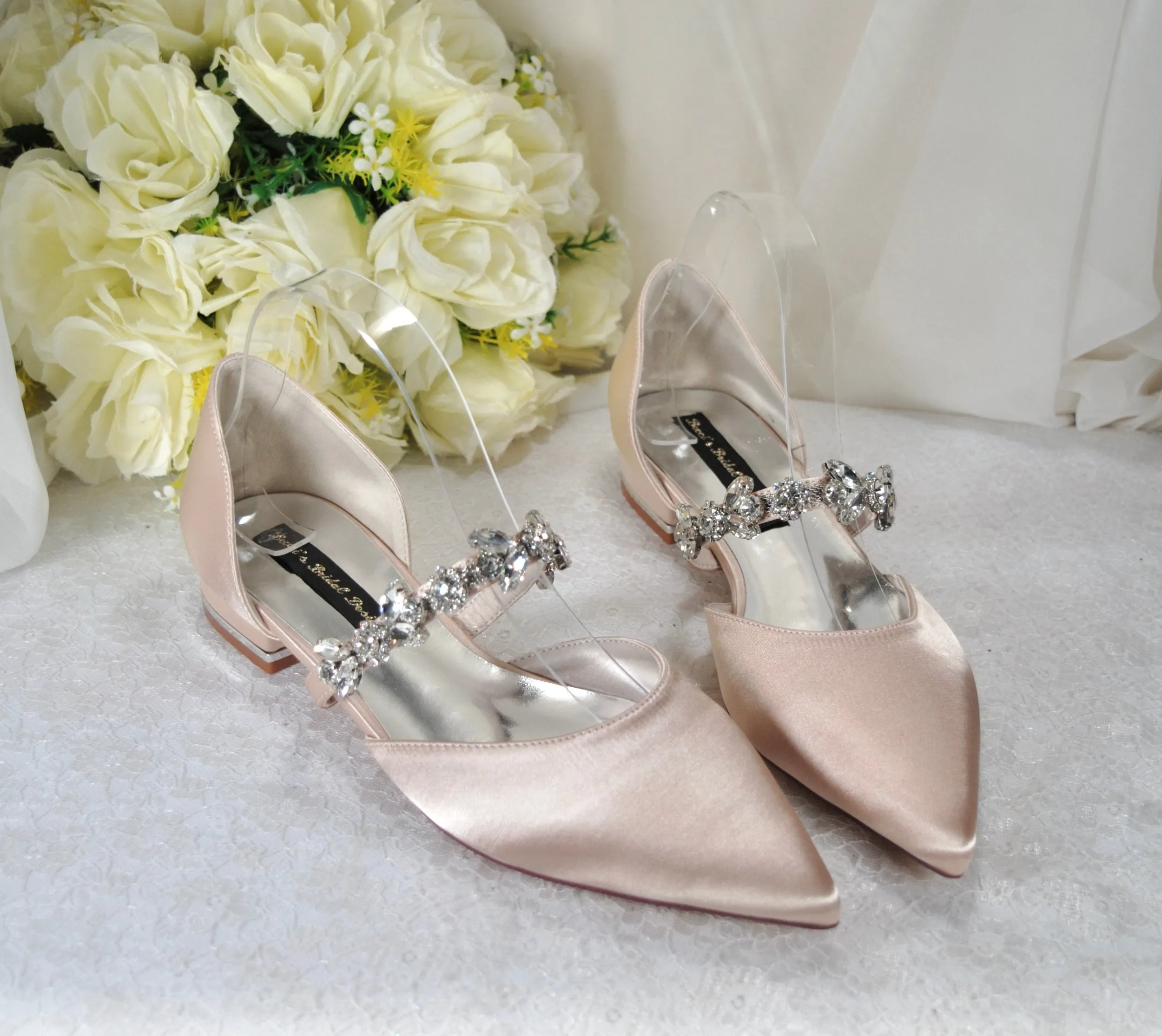 Crystal Strap Flats