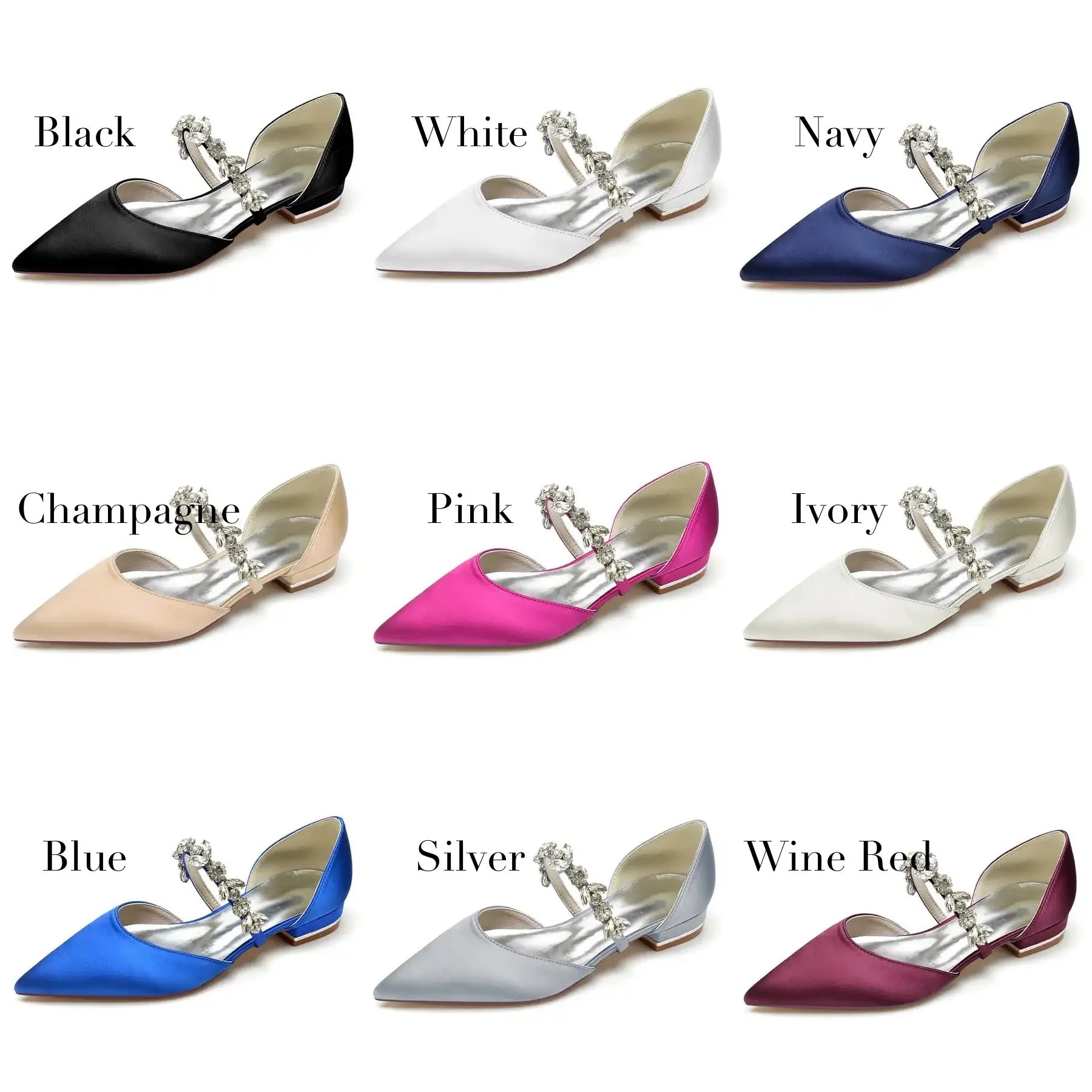 Crystal Strap Flats