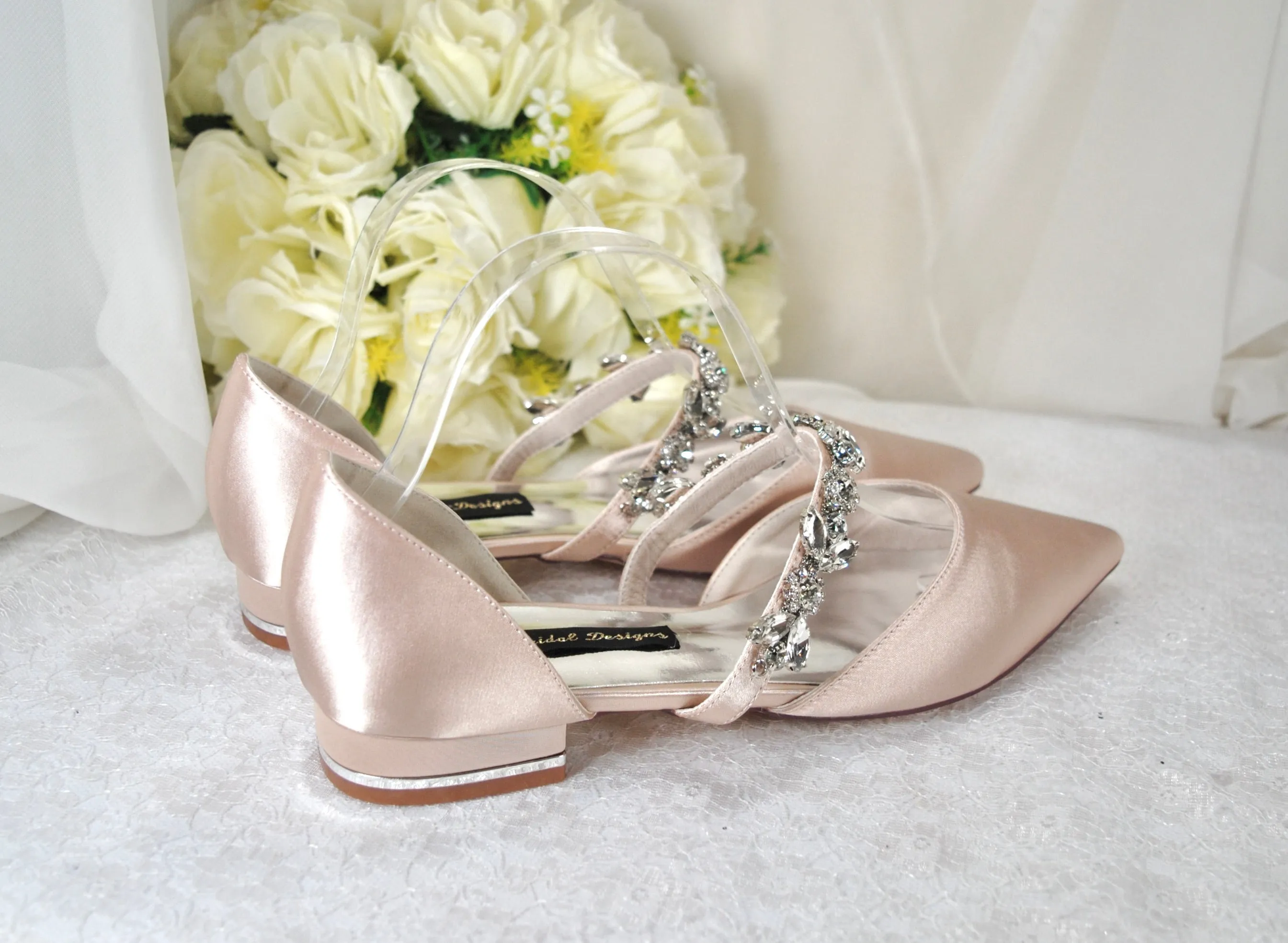 Crystal Strap Flats