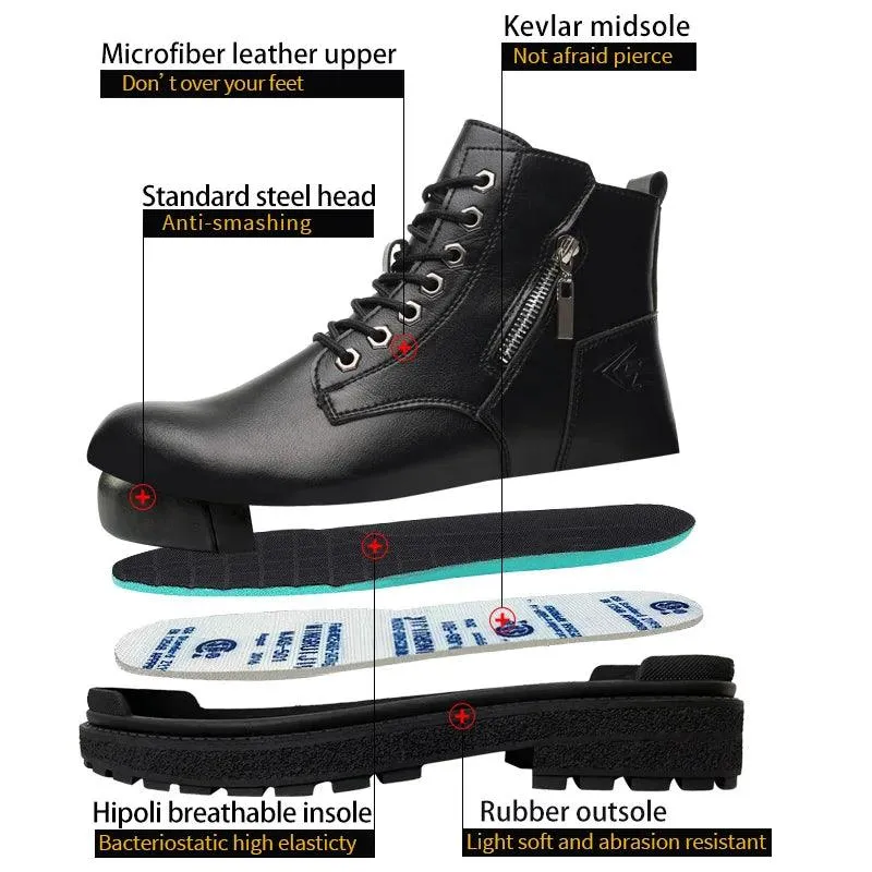 CS8843 Men's Casual Shoes: Safety Ankle Boots for Work