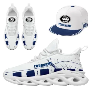 Custom Blue White Indianapolis MaxSoul Shoes and Hat Combo Offer Personalized Combo ZH-D020264-14