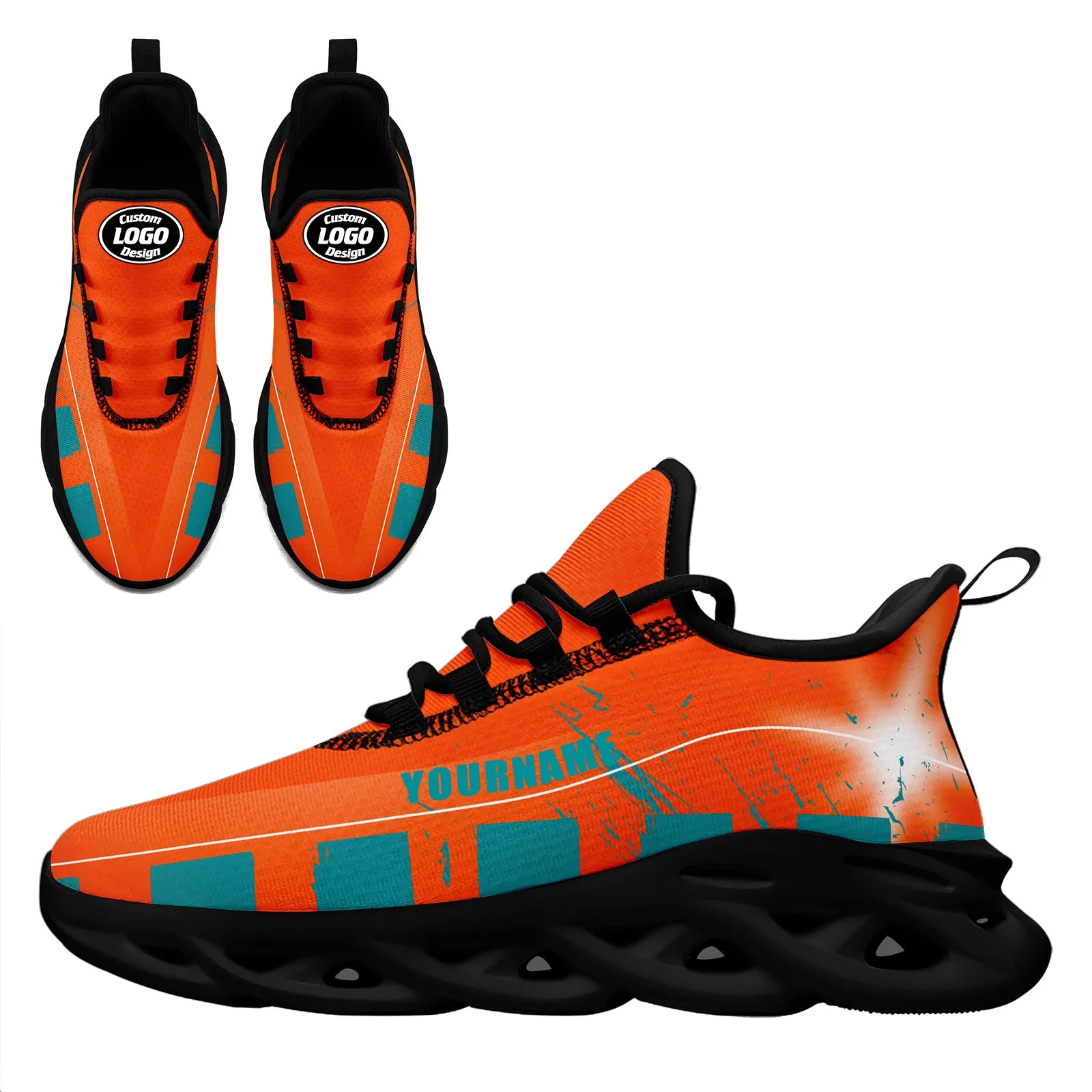 Custom Orange Green Miami MaxSoul Shoes and Hat Combo Offer Personalized Combo ZH-D020264-24