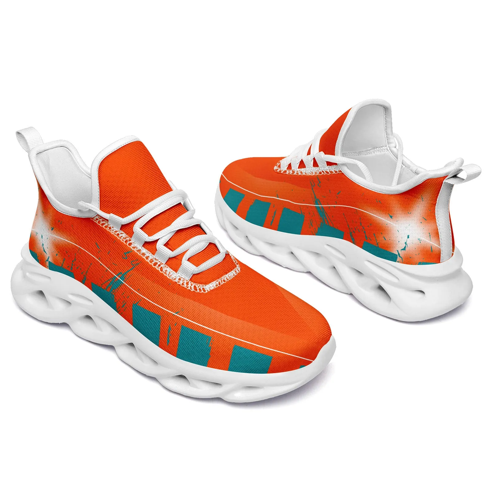 Custom Orange Green Miami MaxSoul Shoes and Hat Combo Offer Personalized Combo ZH-D020264-24