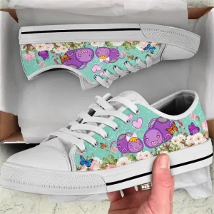 Cute Couple Spider Love Flower Watercolor Low Top Shoes, Low Top Sneaker, Low Top Canvas Shoes