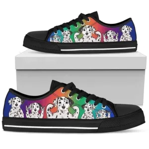 Dalmatian Dog Lover Women'S Low Top Shoe Gift Idea, Dog Printed Shoes, Canvas Shoes For Men, Women