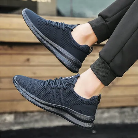 Damyuan Running Shoes Men Fashion Sneakers Slip on Casual Walking Shoes Sport Athletic Shoes Lightweight Breathable Comfortable, Blue, 9