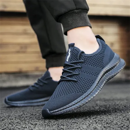 Damyuan Running Shoes Men Fashion Sneakers Slip on Casual Walking Shoes Sport Athletic Shoes Lightweight Breathable Comfortable, Blue, 9