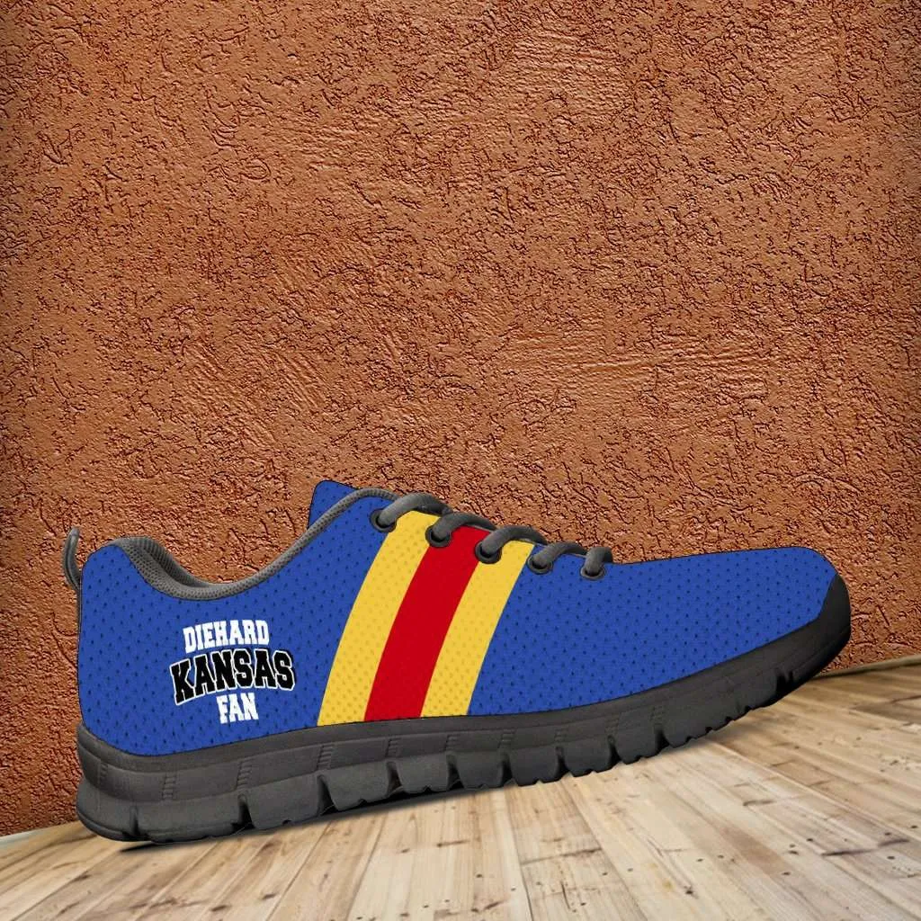 Diehard Kansas Jayhawks Fan Running Shoes