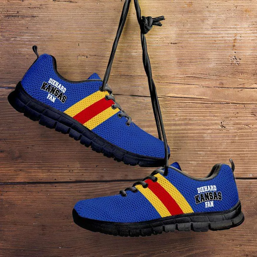 Diehard Kansas Jayhawks Fan Running Shoes