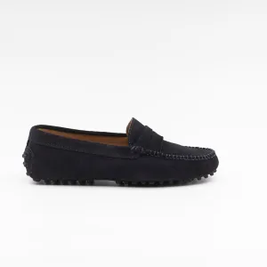 Driving Shoe in Navy Suede